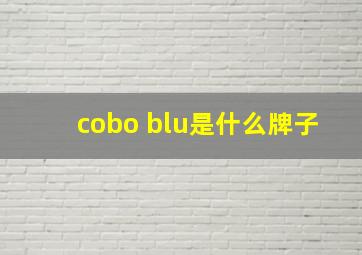 cobo blu是什么牌子